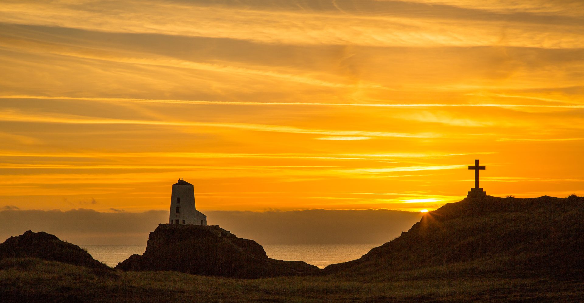 Ynys Llanddwyn at sunset, Anglesey