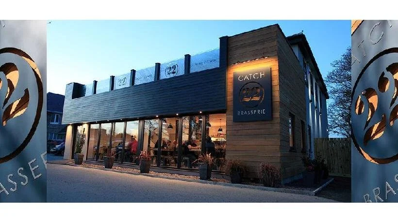 Catch 22 seafood café in Holyhead harbour with fresh fish on the menu